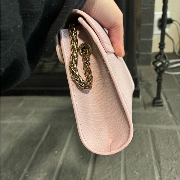 Furla Pale Pink Leather Crossbody with Silver Tone Lock - Picture 5 of 5